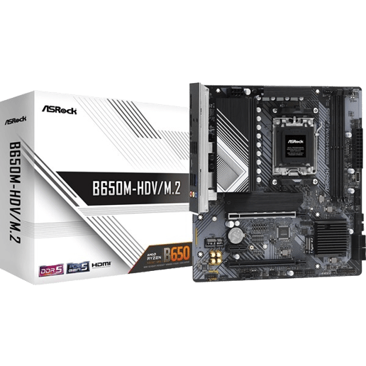 ASRock B650M-HDV/M.2 mATX Motherboard for AMD Socket AM5 CPUs